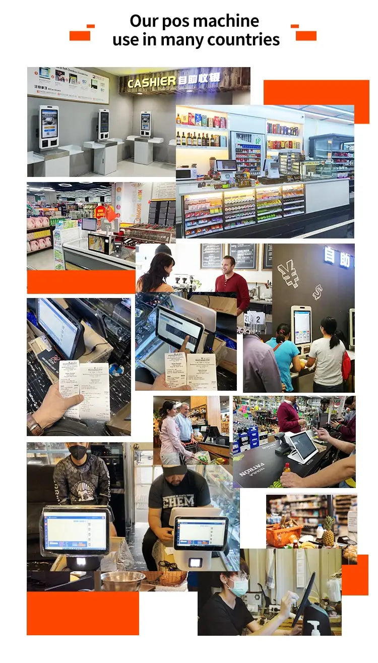 POS System Self-Service Payment Kiosk Wall Mount Hanging Food Ordering Kiosk Floor Stand Kiosk Advertising Equipment For