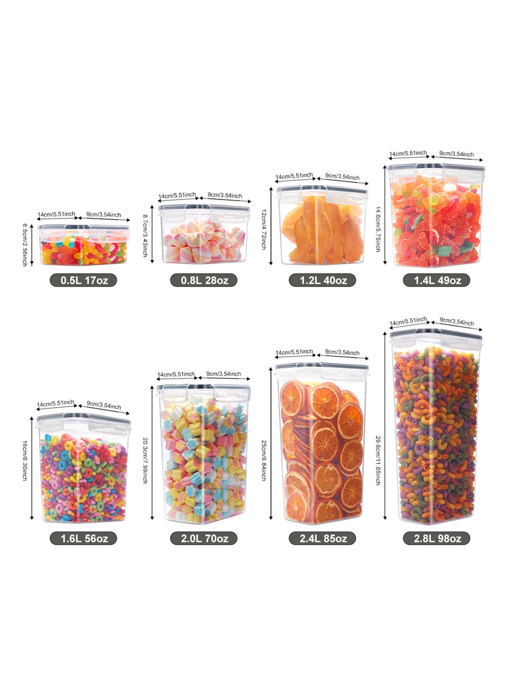 24/48pcs, Sealed Food Storage Containers with Lids - Lunch Boxes Ideal for Organizing and Storing Grains, Rice, Pasta, Tea, Nuts