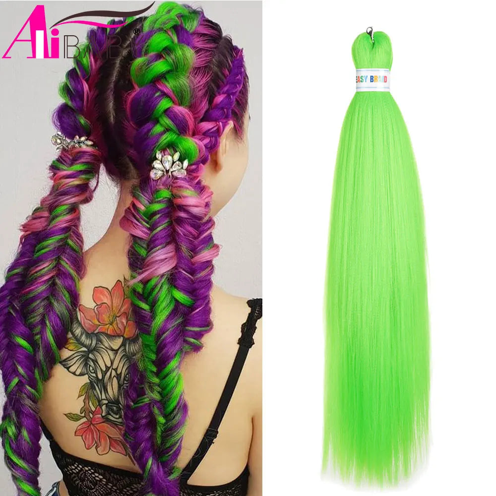 Ombre Kanekalon Braiding Hair Extensions Pre Stretched 26 Inch Synthetic Hair for Afro Jumbo Box Braids Natural Looking