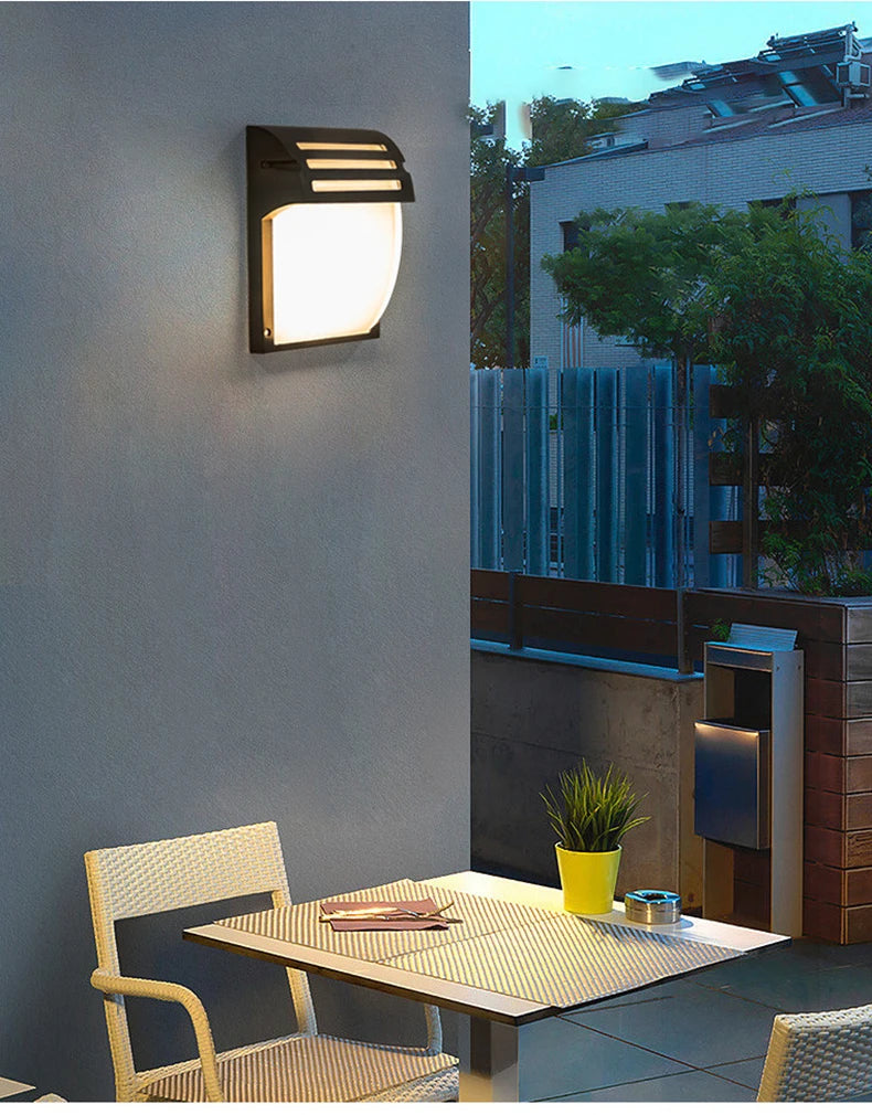 Outdoor LED Wall Lamp E27 IP65 Waterproof Aluminum Garden Porch Light 110V 220V Exterior Decor Sconce Street Lighting Fixture