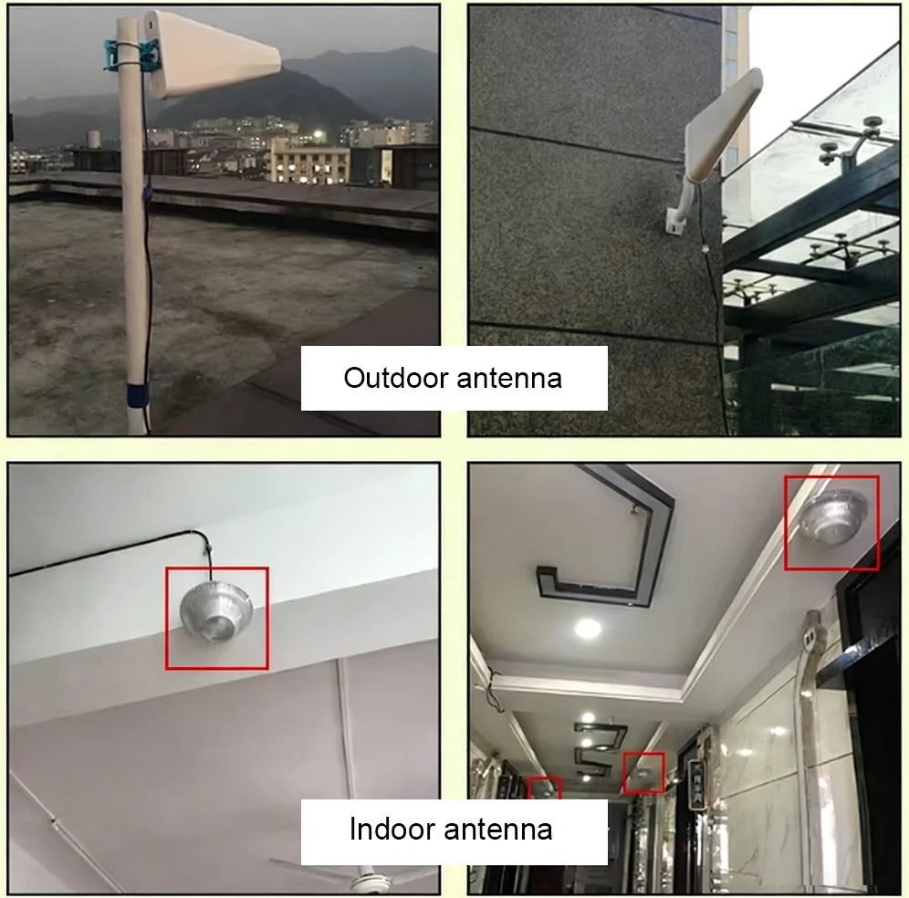 5 Band 2G 3G 4G 5G Cell Phone Signal Booster Kit with LPDA & 5 Indoor Ceiling Antennas