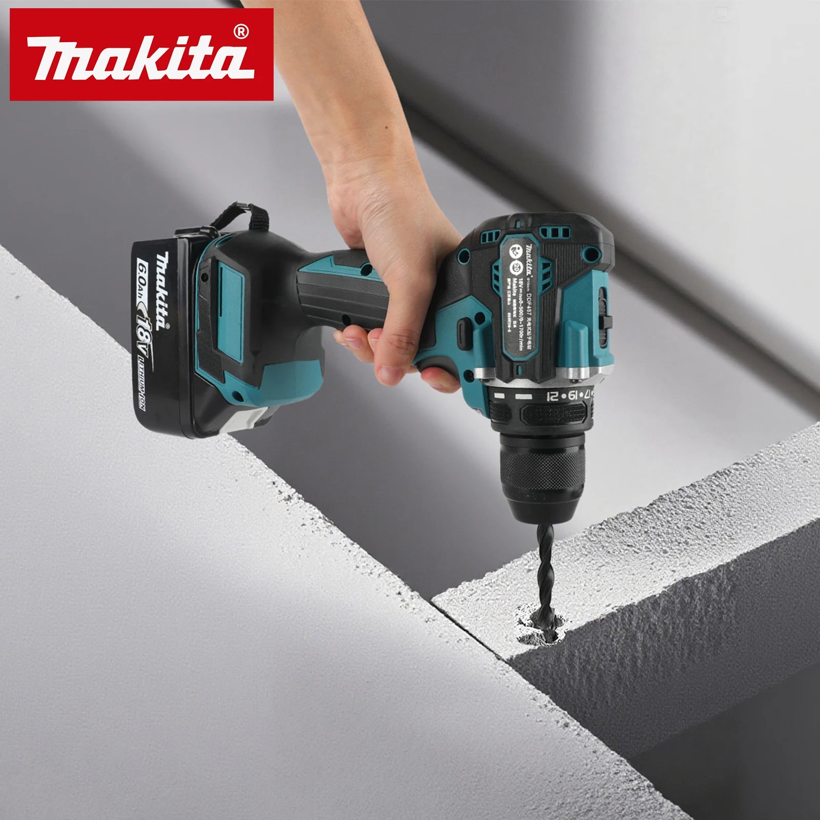 2025 New Makita DDF487 18V Cordless Brushless Drill 10mm Compact Driver for Home Renovation & DIY Craft Projects