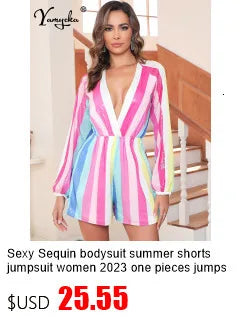 Sexy Long Sleeve Rhinestone Bodycon Jumpsuit Women Body Bodysuit Birthday Party Club Hollow Out Outfits Womens Jumpsuits Overall