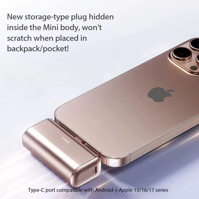 500000mAh 6000mAh 22.5W Fast Charging Mini Portable Charger USB-C Power Bank Suitable For IPhone 16/15 Series Android Devices