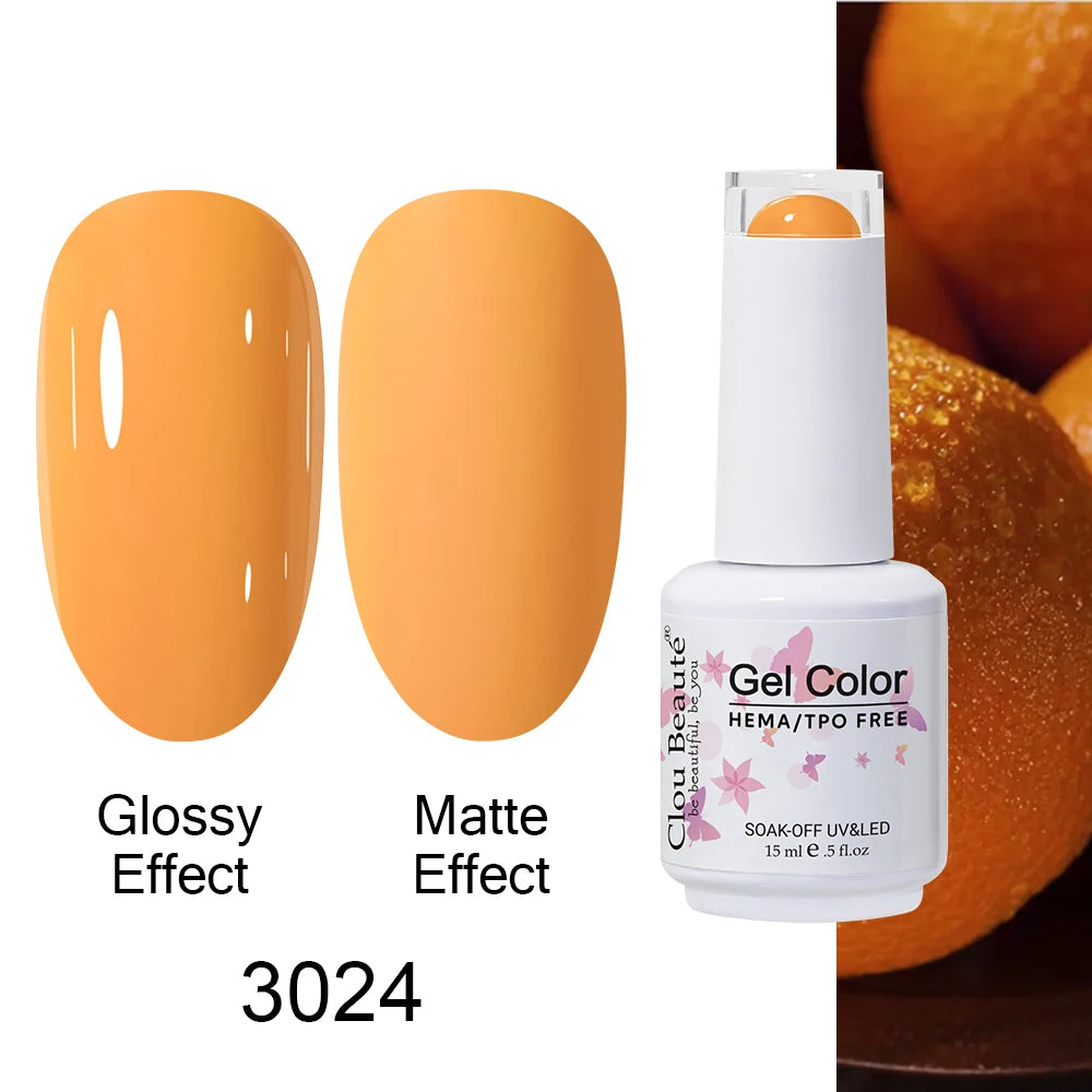 Clou Beaute HEMA TPO FREE Caramel Brown Wine Red Coffee Gel Nail Polish High Pigment Autumn Nail Art Full Coverage UV Varnish