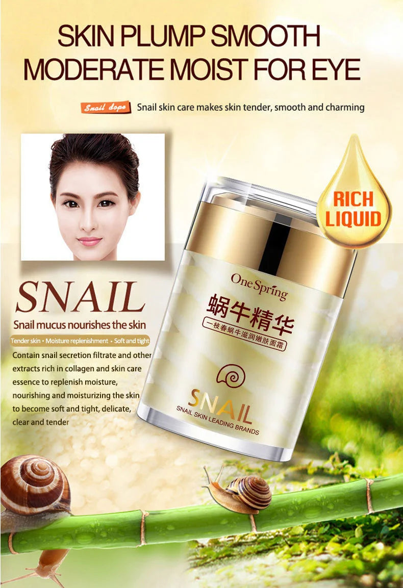 Snail Face Cream + Retinol Eye Serum Massage Roller 2pcs/Lot for Moisturizing Eye Bag Face Cream Skin Care Products