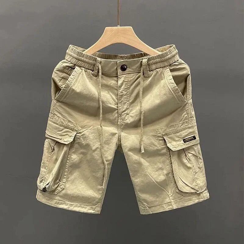 Summer Outdoor Casual Workwear Shorts Men's Multi-Pocket Large Size Loose Retro Dirt-Resistant Versatile Five-Quarter Pants