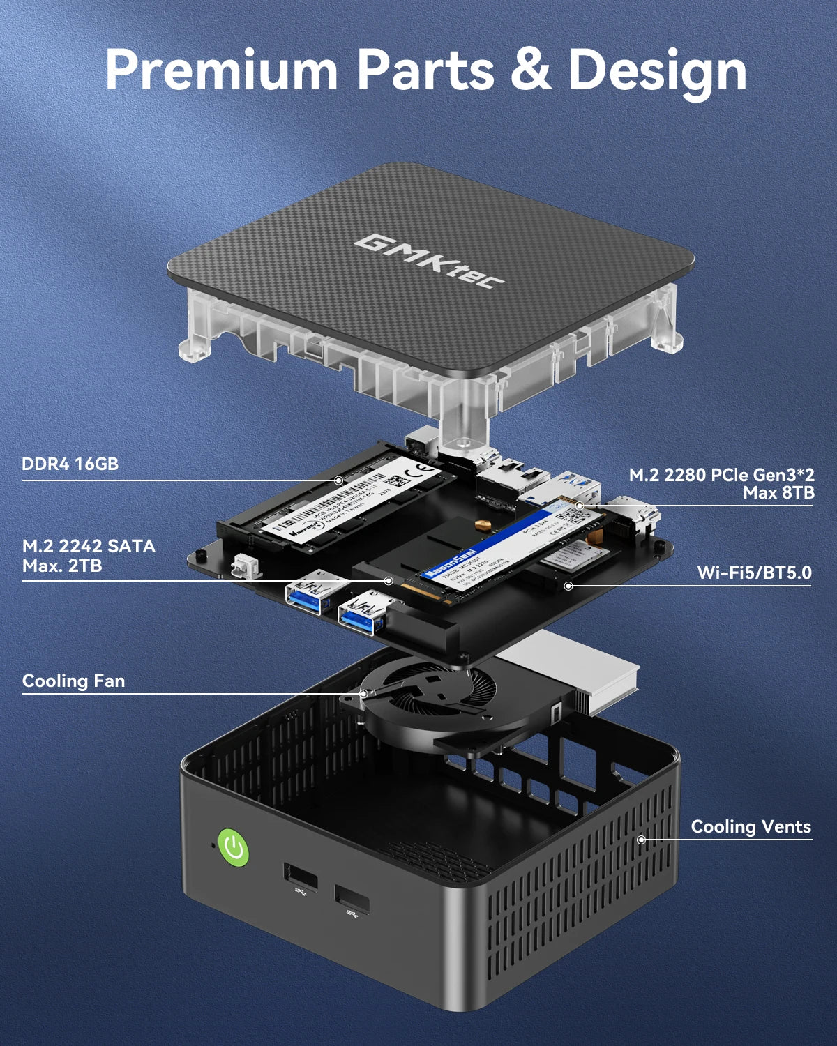 GMKtec NUCBOX G3S Mini PC Intel Alder Lake N95 Win11 Pro Mini PC 8GB DDR4 128/256GB PCIe M.2 SSD WiFi 5 BT5.0 Desktop Computer