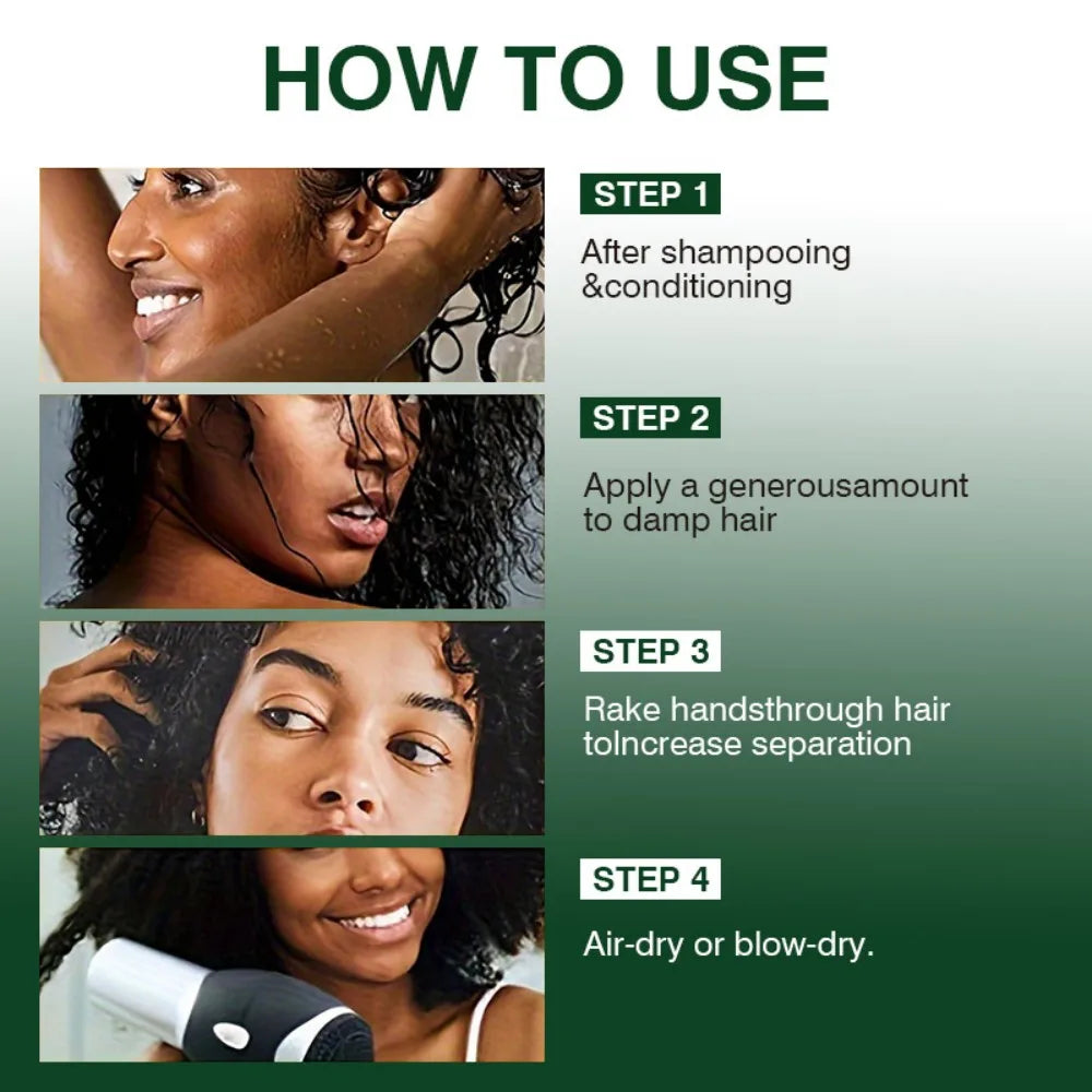 280ml Curly Hair Styling Cream, Moisturizing and Smoothing Formula, Enhances the Elasticity and Shine of Curly Hair, Easy to Set