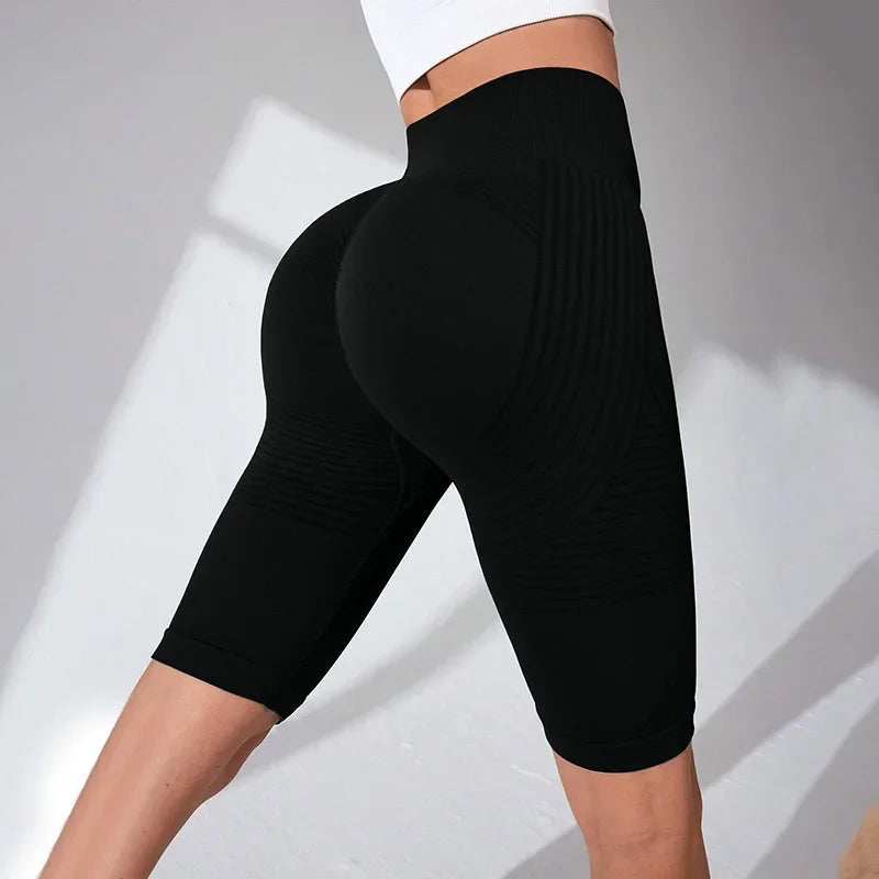 Anti-Cellulite 3D Compression Biker Shorts High Waisted Butt Lifting Tummy Control Training Cellulite Slimming Workout Shorts