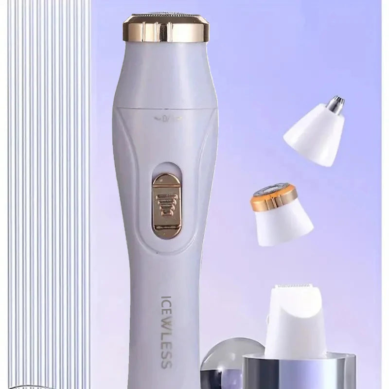 USB Charging Three in One Shaver, Women's Home Multifunctional Underarm Hair Removal Device, Eyebrow Trimmer, Nose Hair Remover