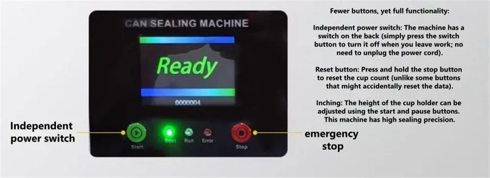 Automatic Juice Cup Drinks Sealing Machine Can Sealing Machine Jar Sealing Machine Non Rotary Plastic Tin Jar Beer Cans Seamer