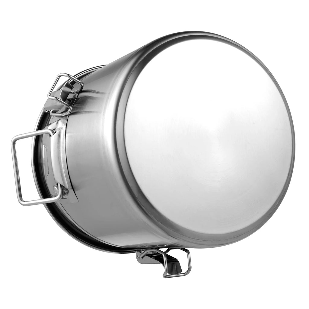 Bymaocar 12L 304 Stainless Steel Cereal Container Metal Kitchen Rice Oil Storage Bucket Airtight Durable, Corrosion Resistant