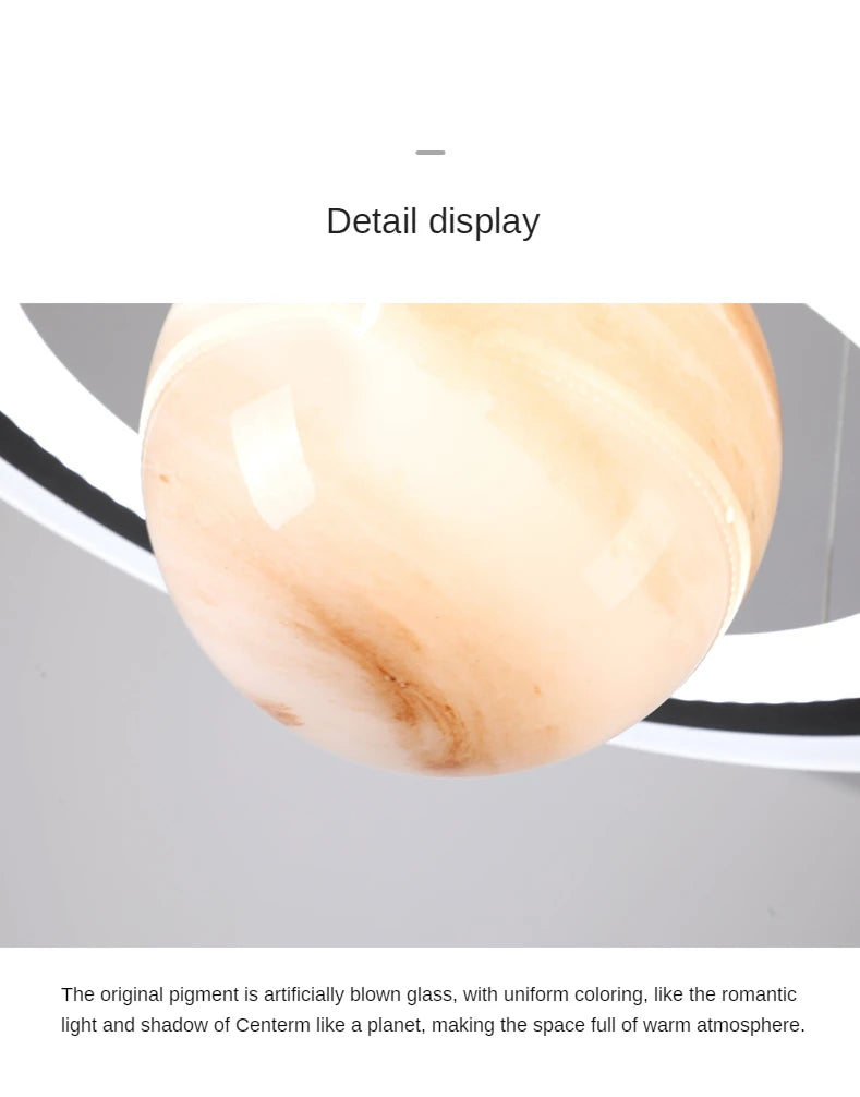 Saturn Pendant Lights for Children Bedroom Modern Led Hanging Lamp Planet Decoration Kids Lighting Ceiling Chandeliers Modern