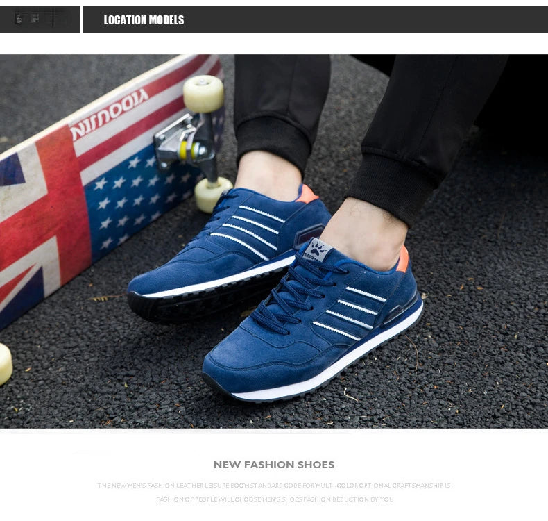 Brand Sneakers Men Outdoor Running Shoes High Quality Lace-Up Men Casual Shoes Fashion Comfortable Walking Shoes Tenis Hombres