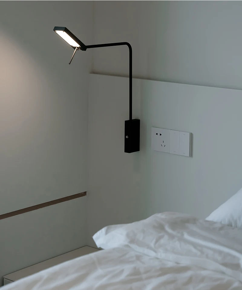 Dimmable Wall lamp for Bedroom Adjustable Wall Sconces Matte Gold Wall light fixture For Bedside Office Modern Sconce Lighting