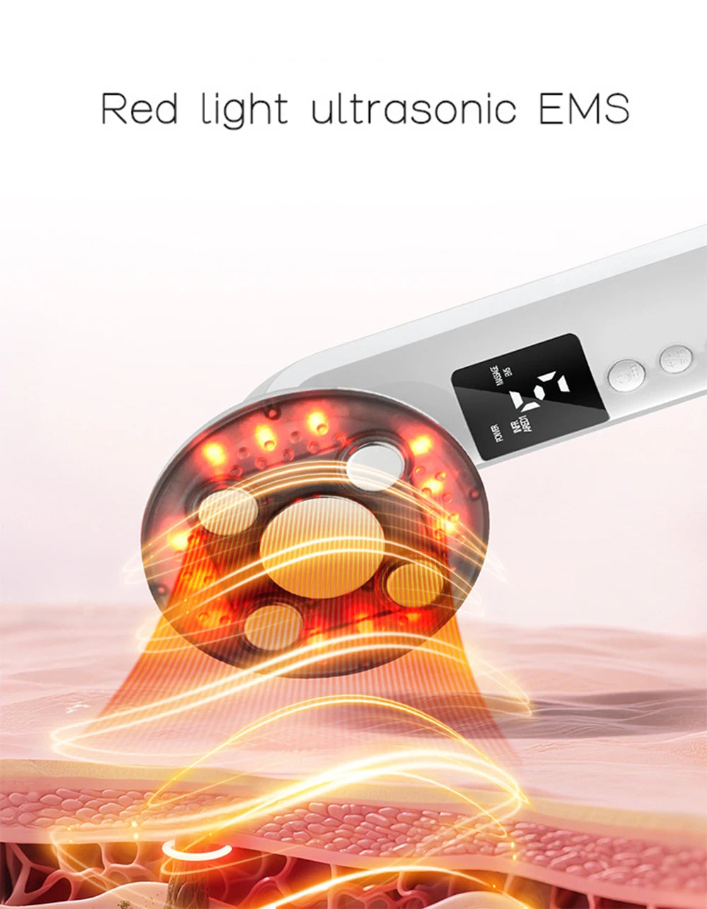 3 IN 1 EMS Ultrasound Machine Body Slimming Vibrating Massager Anti-Cellulite Fat Burner Facial RF Infrared EMS LED Light Device