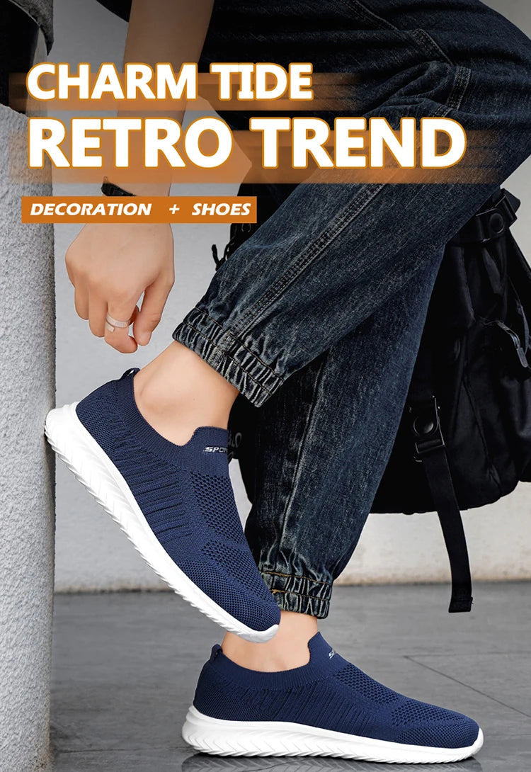 Men Vulcanize Shoes Mesh Men Shoes Lightweight Comfortable Men's Sneakers 2025 Autumn Fashion Slip on Flats Shoes Male Loafers