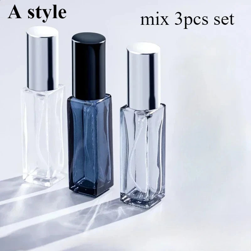 3pcs 5ml 10ml High Quality Perfume Spray Bottle Empty Glass Parfum Atomizer Travel Cosmetic Bottl Sample Vials Refillable Mini