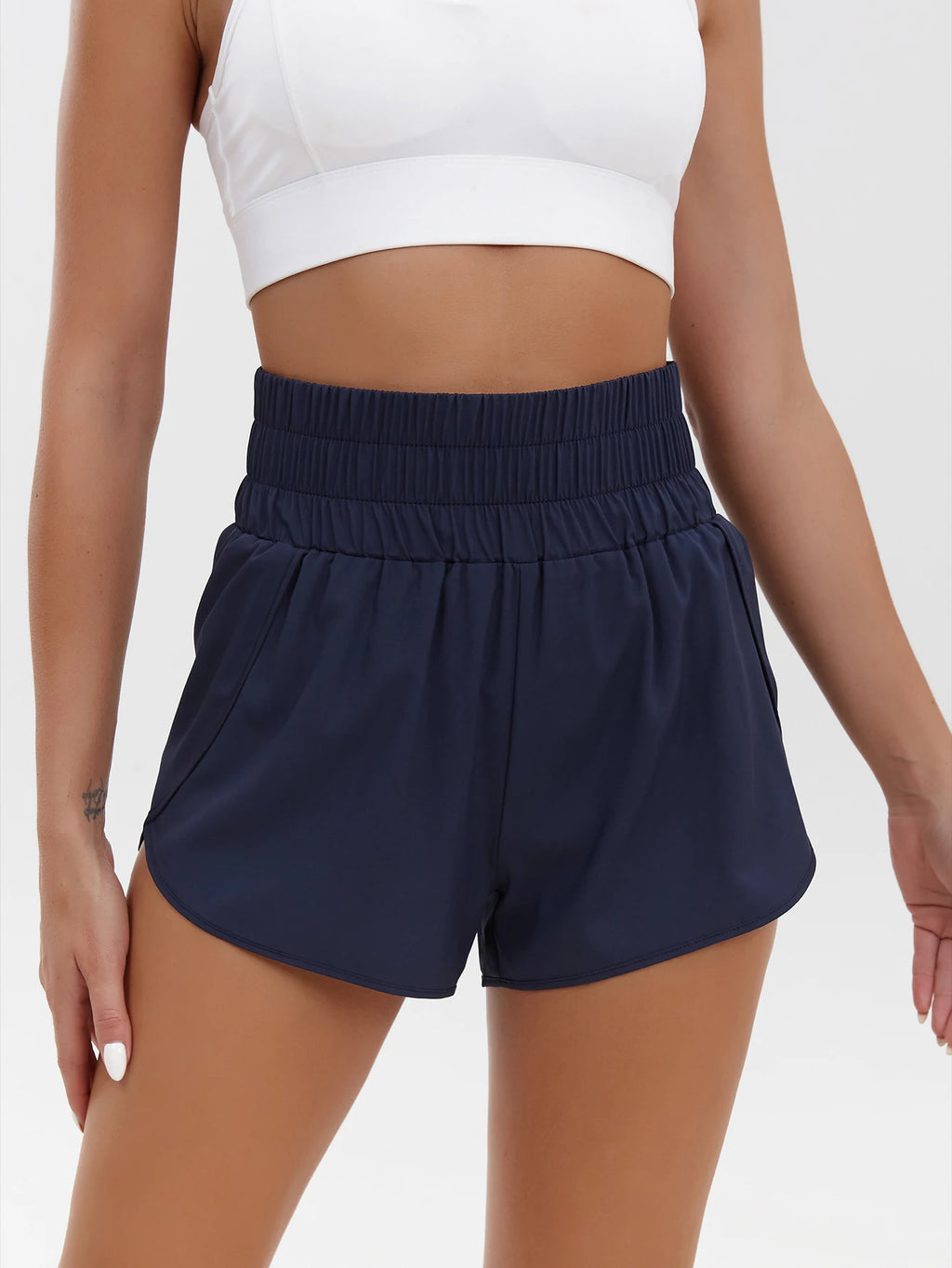2025 New European and American Women's Shorts High Waist Elastic Loose Quick-drying Sports Casual Shorts Breathable Pants