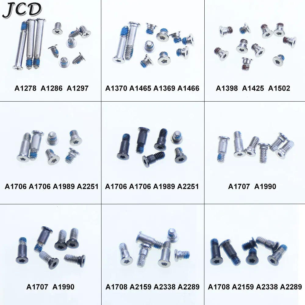 JCD 1Set For Macbook Pro Air Laptop Bottom Case Screws A1278 A1286 A1297 A1369 A1370 A1398 A1465 A1425 A1502 A1706 A1707 A1708