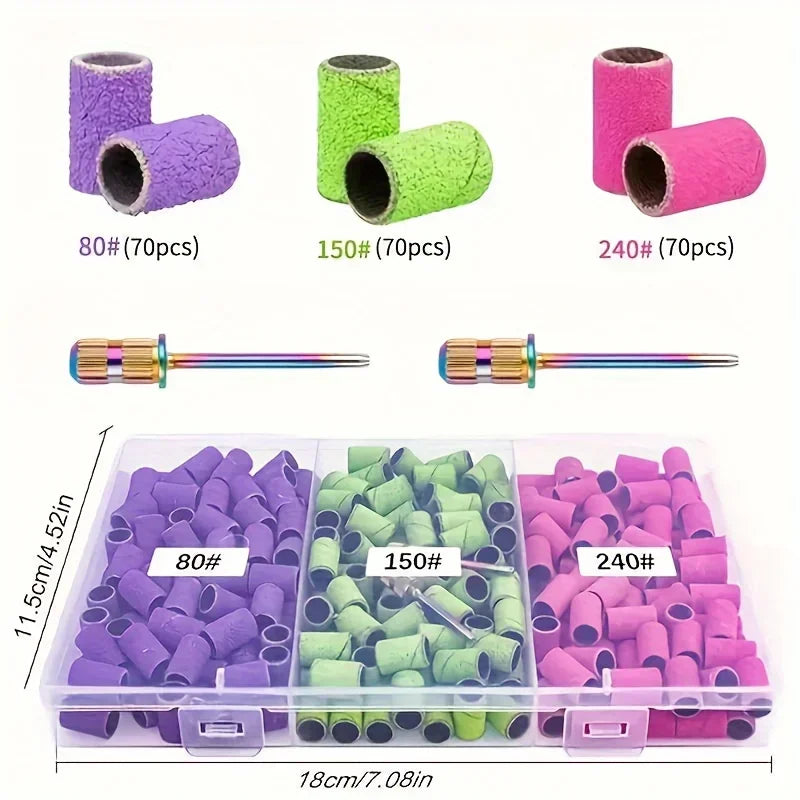 Nail drill kit, including core shaft and polishing belt set, suitable for removing nail polish, making fake nails and polishing