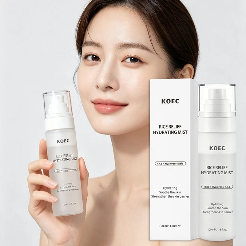Rice Hyaluronic Acid Facial Moisturizing Spray PDRN Collagen Jelly Gel Spray 100ml Hydrating Soothe Skin Strengthen Skin Barrier