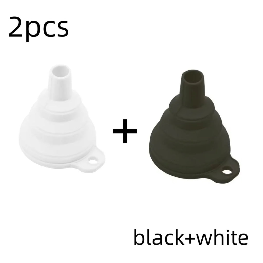 Silicone Collapsible Funnel, Foldable Funnels For Water Liquid Oil, Kitchen Gadgets Accessories, Kitchen Utensils, Apartment Ess