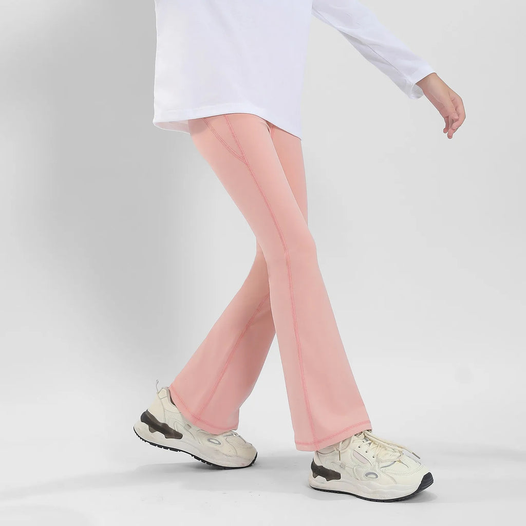 Girl Clothes Size Small Girls' Casual Active Flare Leggings Kids Dance Workout Yoga Pants Comfy Little Girls Skating Pants