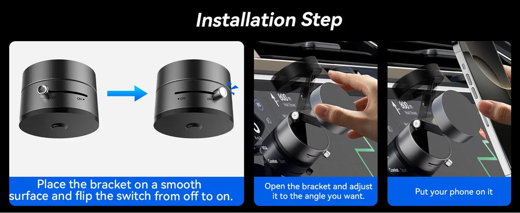 Car/Mirror/Gym Vacuum Suction Fold Magnetic Phone Holder 360 Rotation Suction Cup Car Phone Stand Mount For Magsafe iPhone 16~12