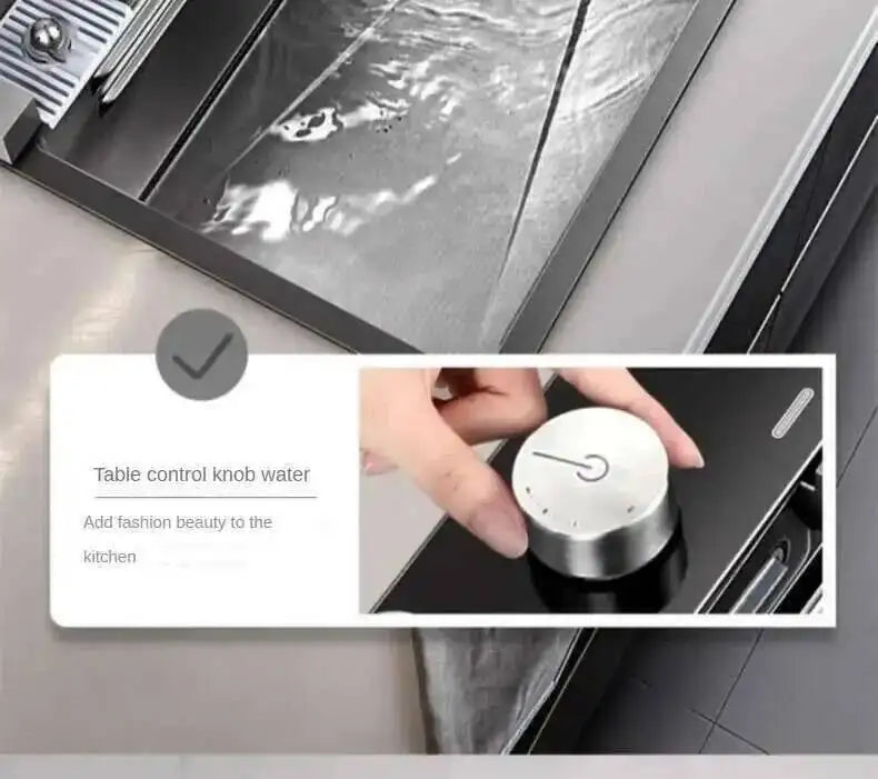 Sinks Creative Smart Kitchen Sinks for Apartments Modern Metal Multi-functional Sinks Kitchen Luxury Household for Rental Houses