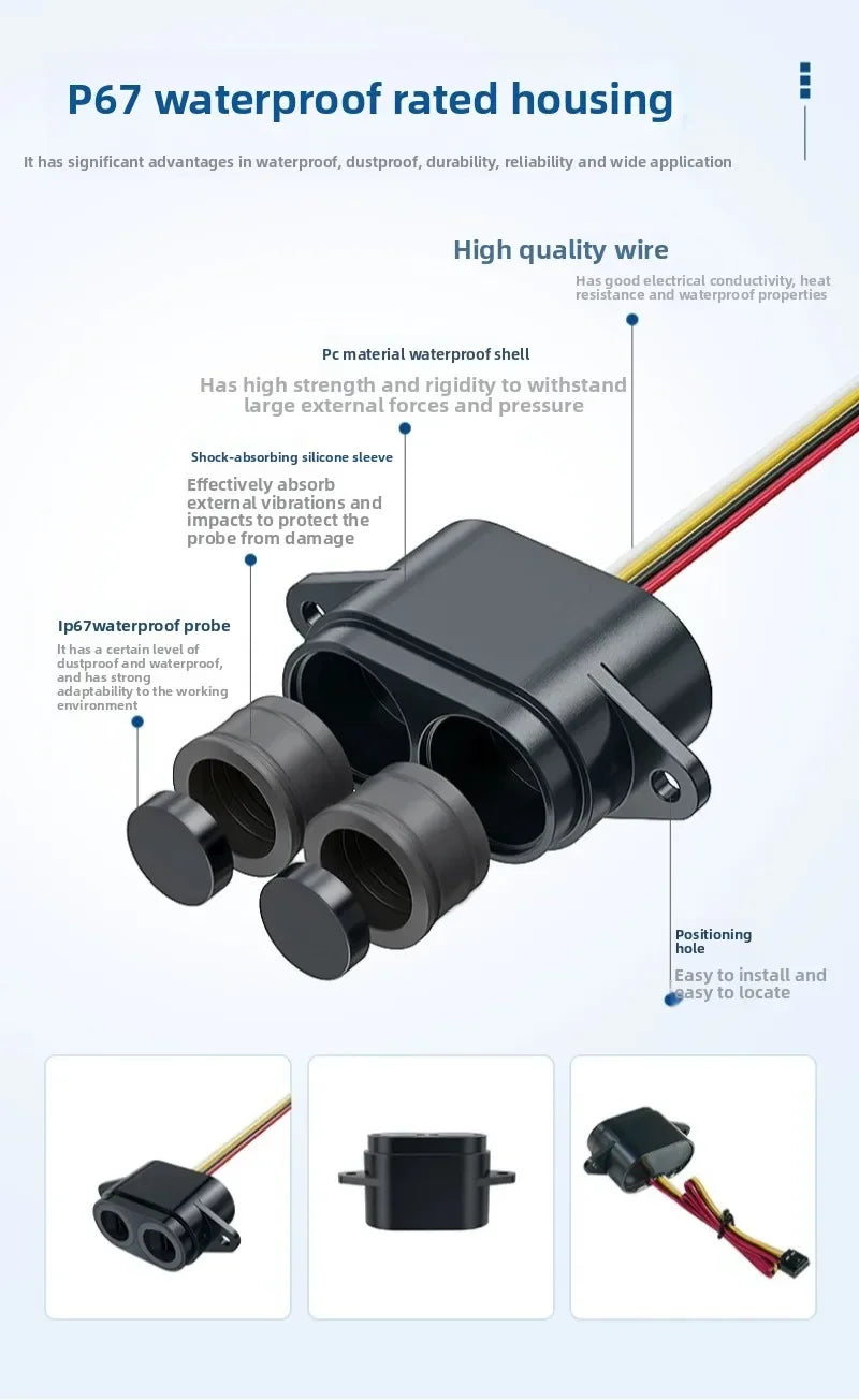 IP67 Waterproof Obstacle Avoid Module RS485 Ultrasonic Level Sensor Container Water Level Monitor