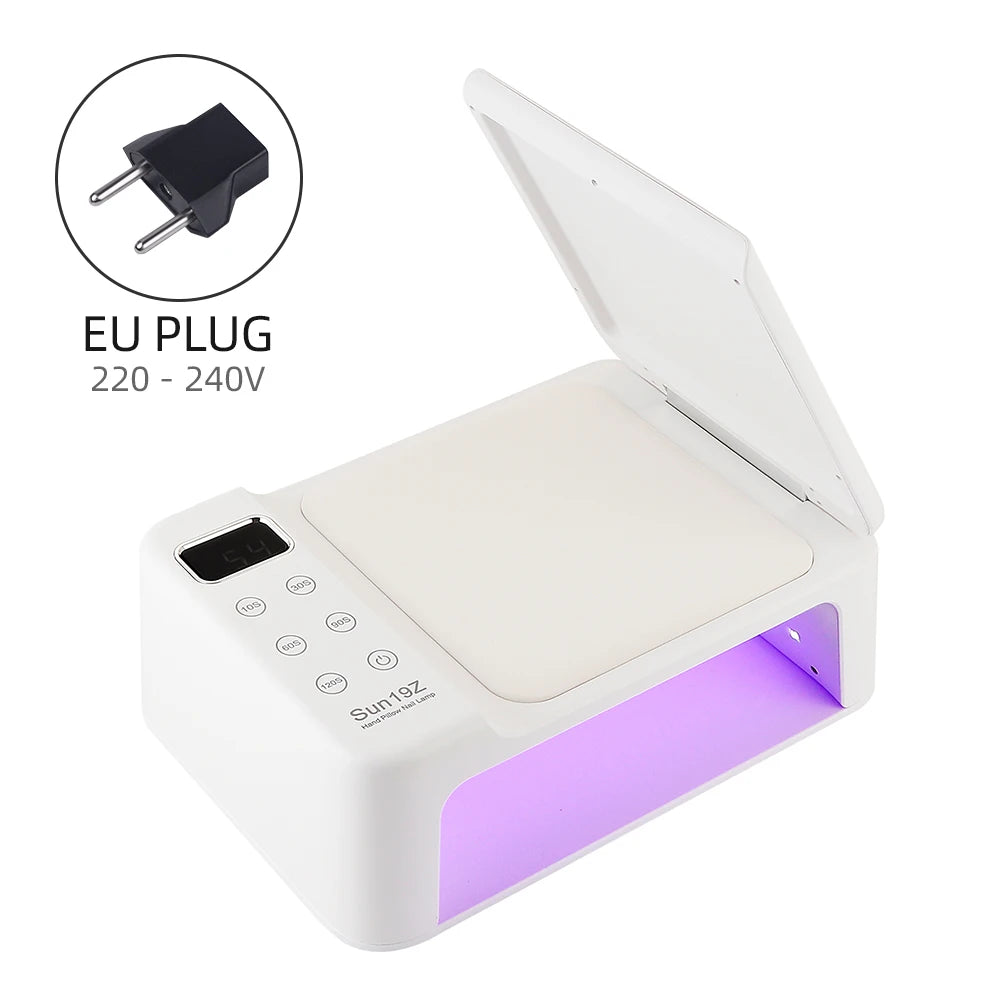 126W 63LED Lights UV LED Lamp Nail Dryer With Hand Rest Holder Tow Hand Big Nail Lamp Gel Polish Fast Drying Lamp For Manicure