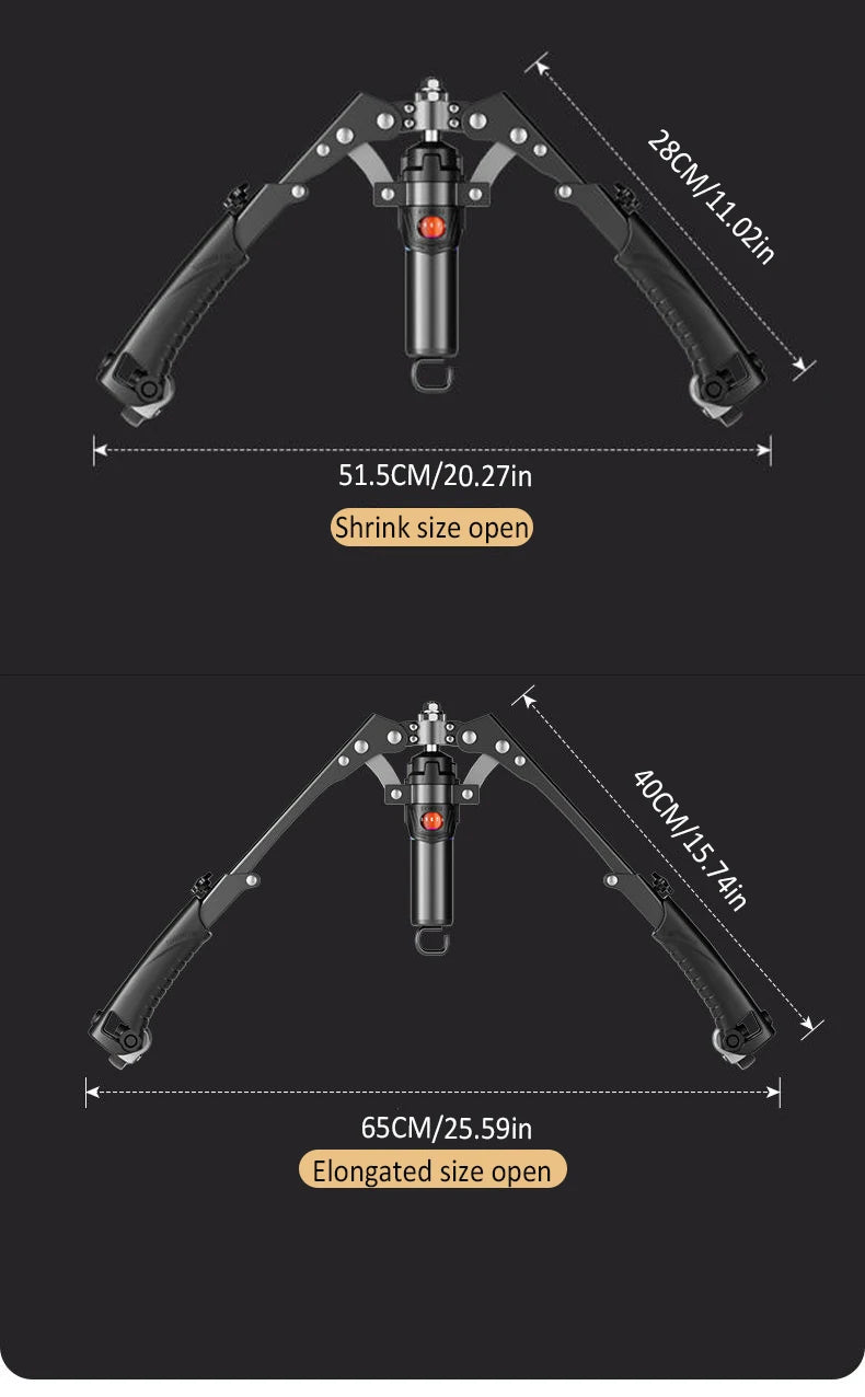 Arm Exerciser with Wheels Adjustable 22-440lb Hydraulic Arm Strengther Ab Wheel Chest Expander Abdominal Muscle Strength Trainer