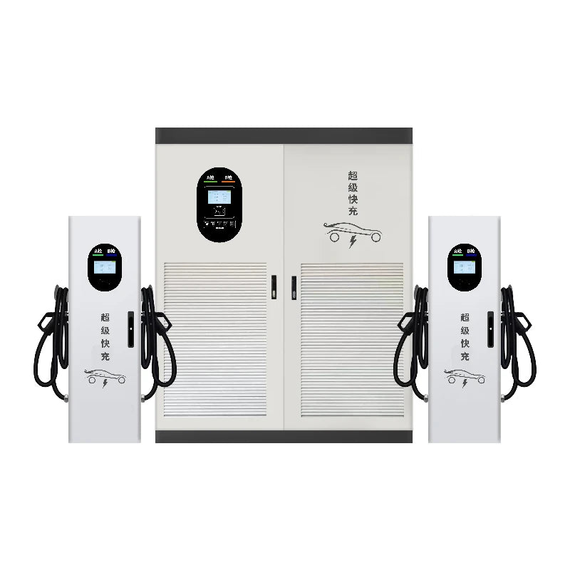 DC EV Charging Station 120kW Fast Charger CCS2 GBT Dual Connectors RFID LCD Screen Commercial Public Fast Charger