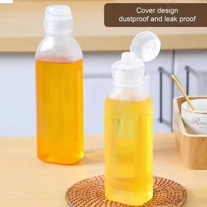 2/4PCS Portable Seasoning Squeeze Bottles Kitchen Ketchup Salad Sauce Olive Oil Dispenser Container Picnic BBQ Cooking Gadgets