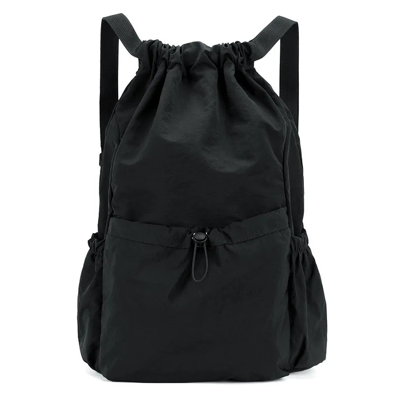 Fashionable Lightweight Drawstring Backpack: Large-Capacity Waterproof Sports Bag for School, Books, Outdoor Activities, Travel