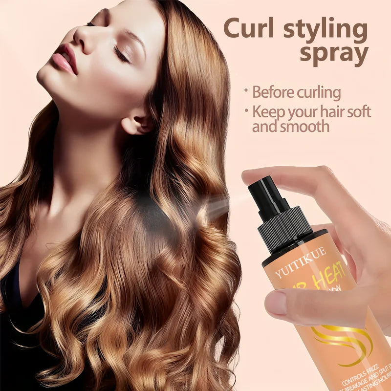 YUITIKUE Hair Thermal Protection Spray 100ml Control Frizz Reduce Breakage Long Last Nourish Before Heat Styling