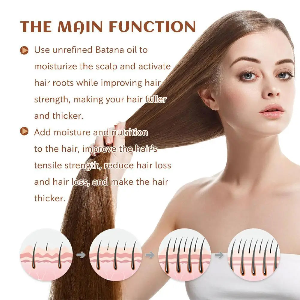 Upgrade 100% Pure Organic Hair Mask Batana Oil Hair Growth Oil Natural Treatment Nourish Reduce Hair Loss Anti-Breakage Hair