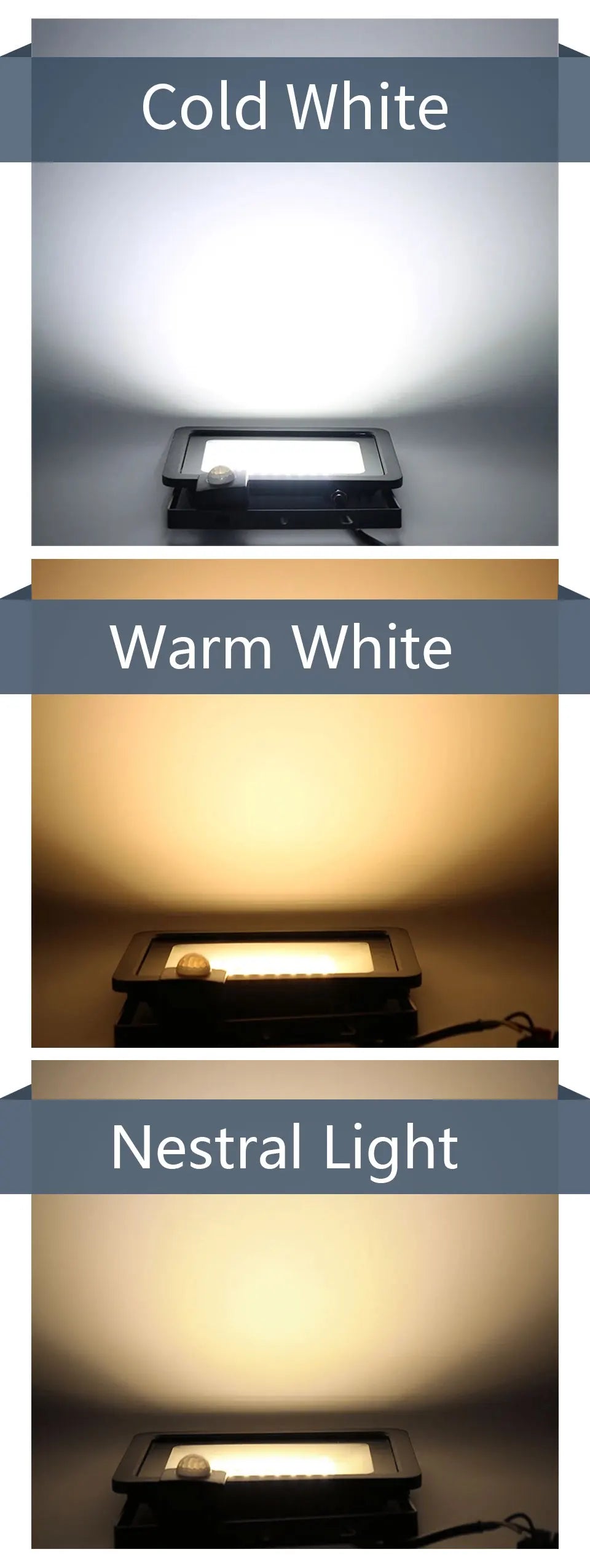 Outdoor LED Floodlights 10W 20W 30W 50W 100W 150W 200W 300W AC220V AC110V Ultra-bright Garden Garage Lighting Outdoor LED Light