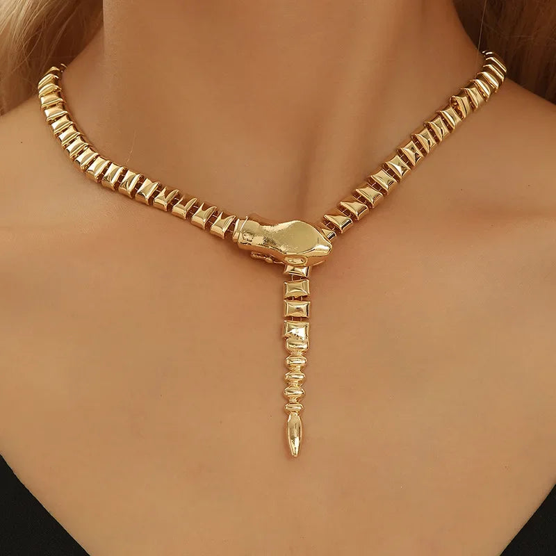 Modern Jewelry European and American Design Metal Snake Necklace For Women Party Gifts Modern Accessories Hot Selling