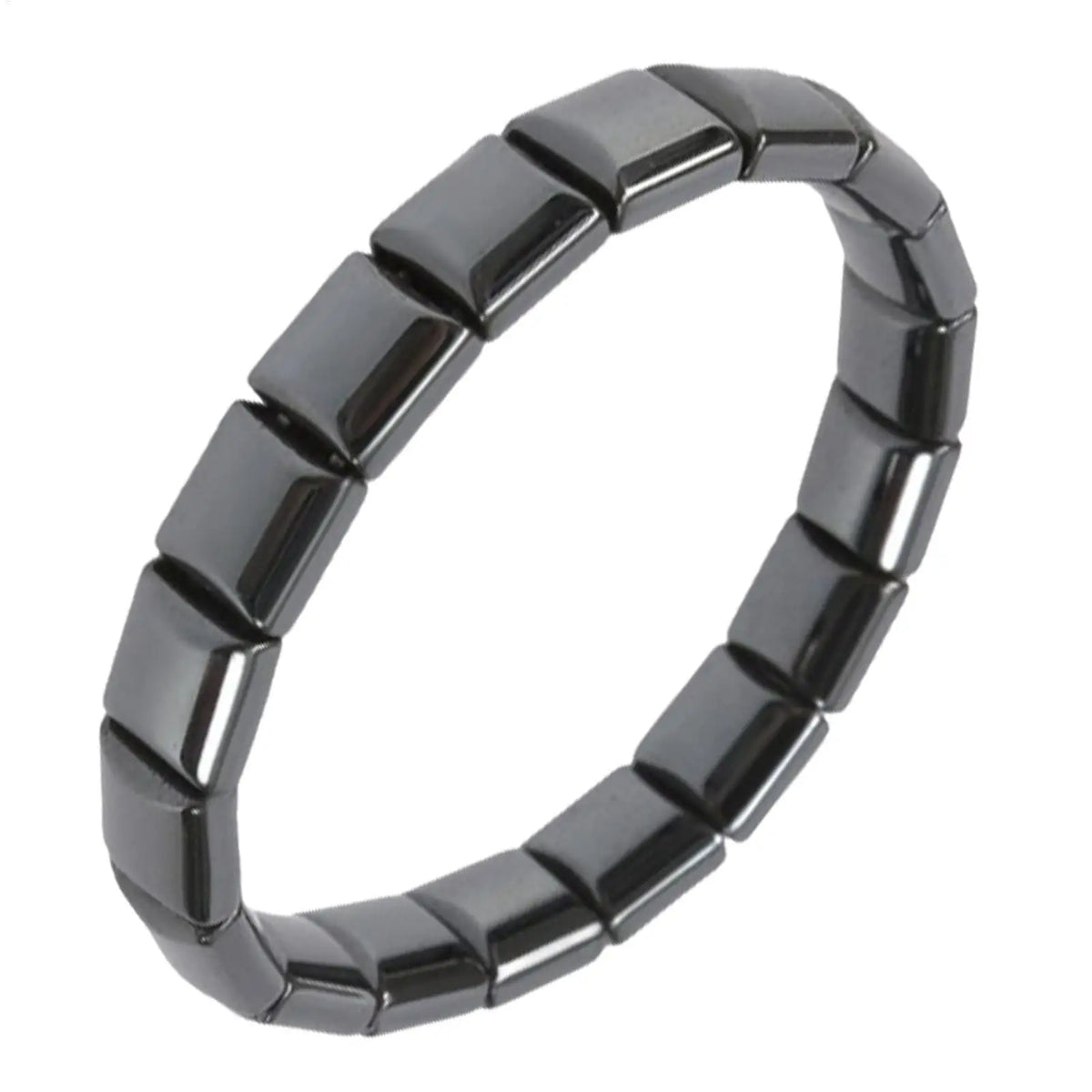 Hematite Bracelet for Men Black Adjustable Stylish Natural Stone Square Bracelet for Dad Husband Boyfriend Birthday Valentine