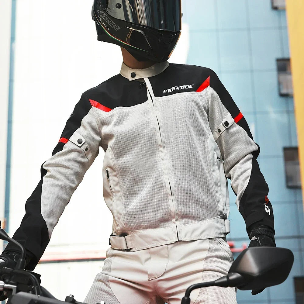 New Motorcycle Jackets Breathable Motorbike Riding Jackets Wear-Resistant Motocross Clothing Built-in Protective Gear