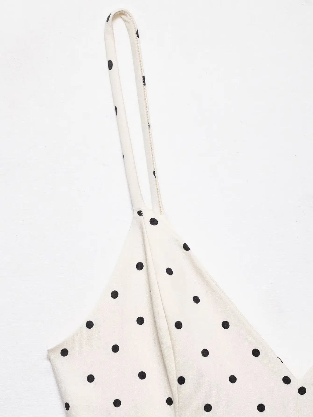 HH Women Elegant Spaghetti Strap V-Neck Dress Fashion Polka Dot Print Slim Fit White Ruffle Dress 2026 Summer Sexy Beach Wear