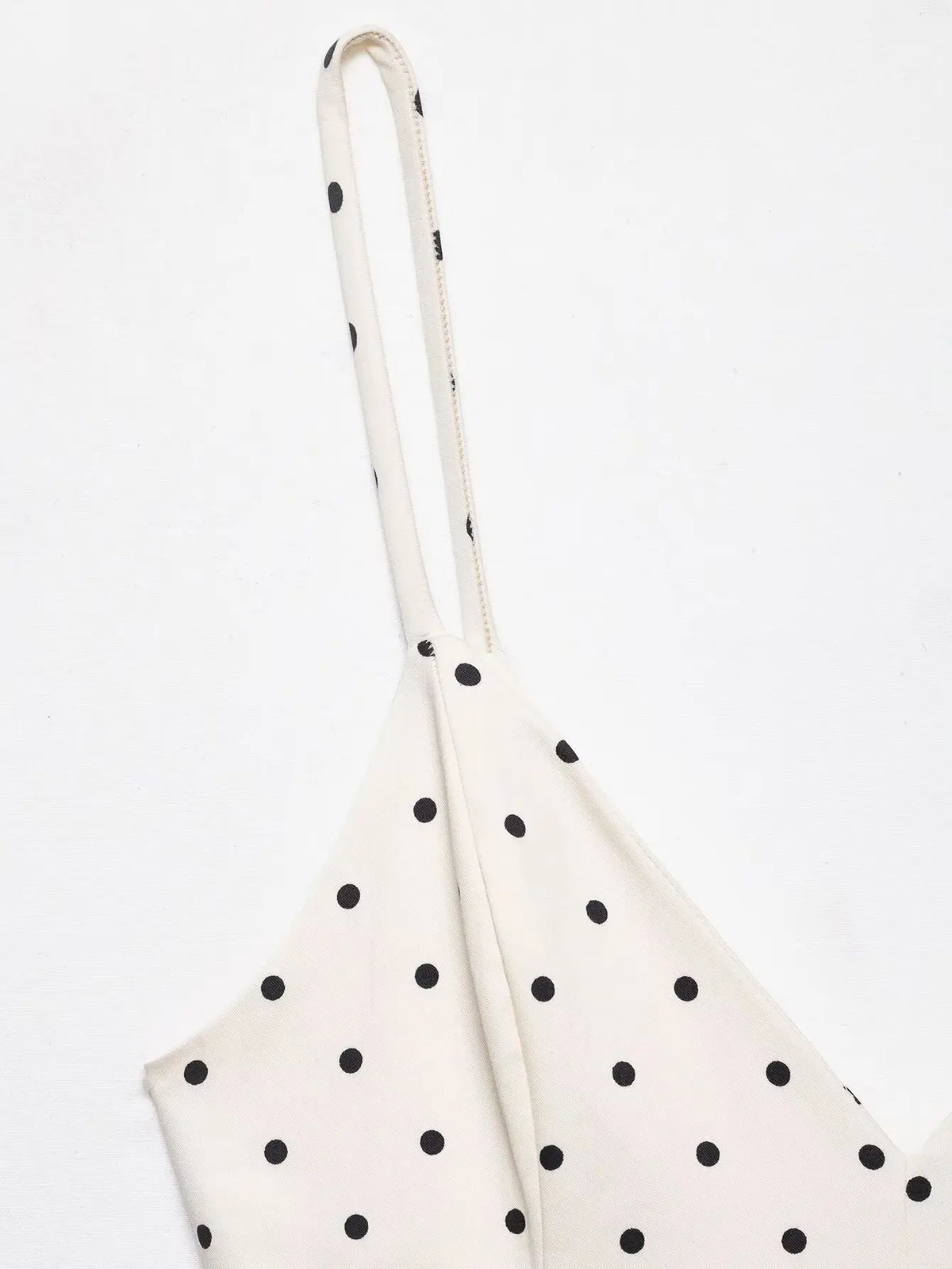 HH Women Elegant Spaghetti Strap V-Neck Dress Fashion Polka Dot Print Slim Fit White Ruffle Dress 2026 Summer Sexy Beach Wear