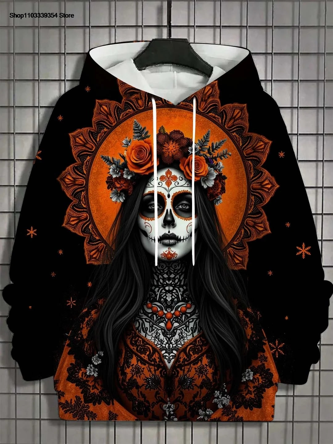 Women's Hoodie for Girls Autumn Fashion Men's Long Sleeve Tops Casual Women Clothes Horror Undead Woman Pattern 3D Unisex Tops