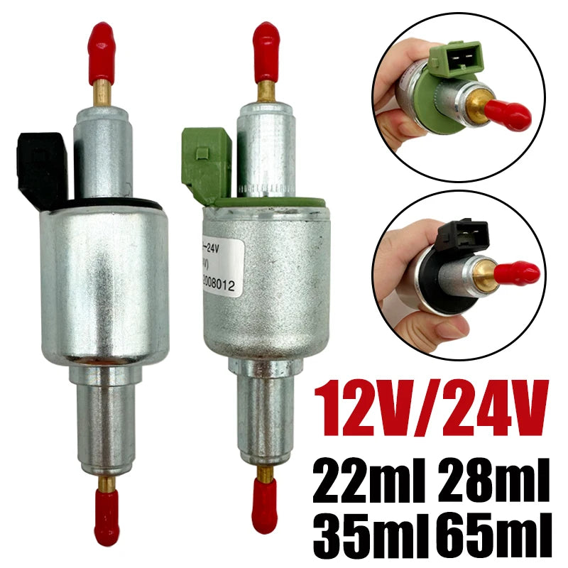 Universal 12V/24V Car Air Diesel Parking Heater Oil Fuel Pump Pulse Meter Pump For Webasto Eberspacher 2KW 5KW 8KW 22/28/35/65ML