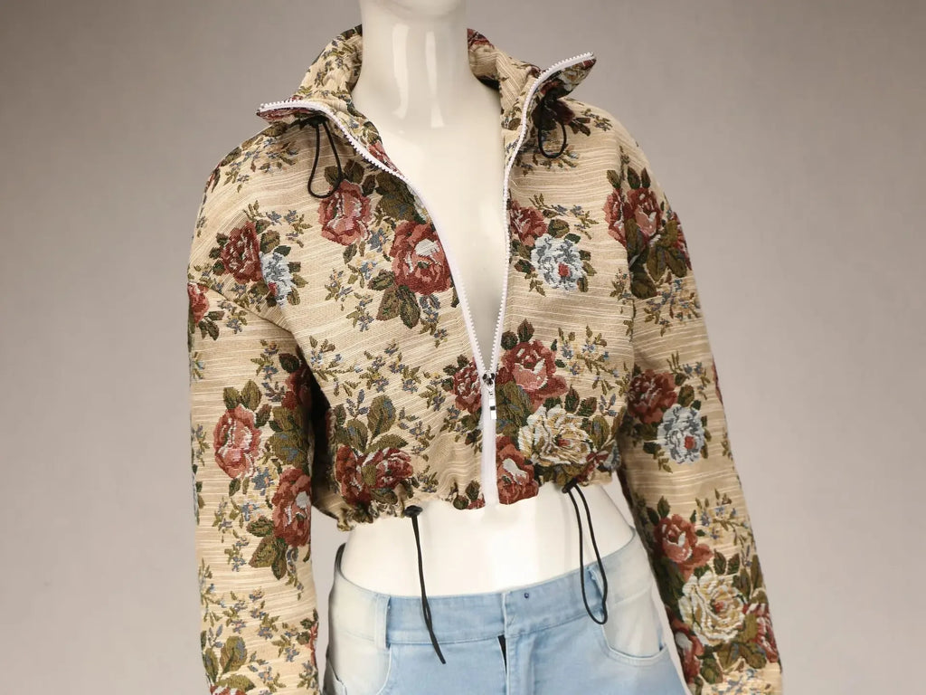 Washed Jeans Women's Set Full Sleeve Floral Jacket and Pockets Cargo Jeans Pants Suit 2025 Street Two 2 Piece Set Outfit