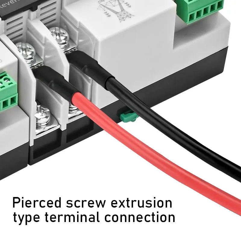 ATS Switch Dual Power Automatic Transfer 2P 125A 63A 100A AC DC Solar Inverter Circuit 3P 4P Three Phase 230V 400V No Diconnect