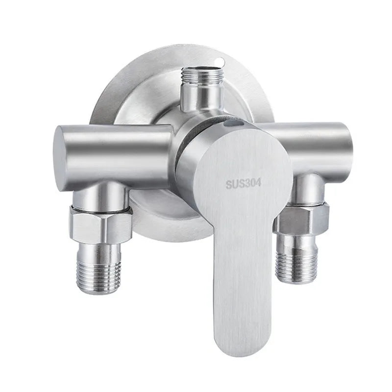 304 Stainless Steel Wall Mounted Hot Cold Shower Mixer Tap Single Handle Bathroom Faucet Accessories